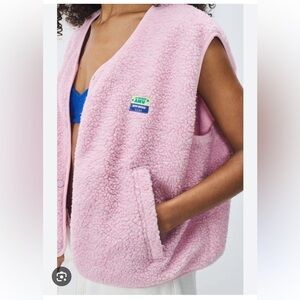 American Vintage Womens Hoktown Vest Fleece Sugared Almond Pink XS/S 4-6 NEW NWT